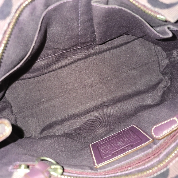 Coach Vintage Y2K Purple Leather and Suede Monogram Purse - Picture 13 of 13